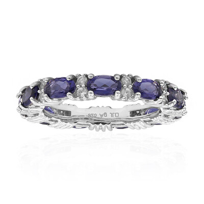 Anillo en plata con Iolita