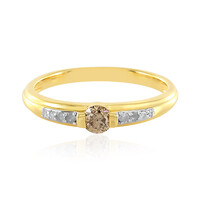 Anillo en plata con Diamante champán PK
