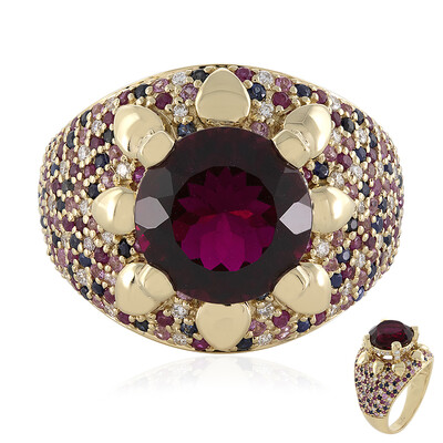 Anillo en oro con Rubelita de Brasil AAA (de Melo)