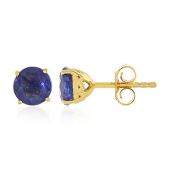 Pendientes en plata con Zafiro azul de Madagascar