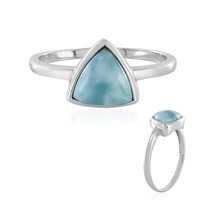 Anillo en plata con Larimar