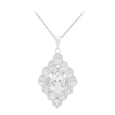 Collar en plata con Topacio blanco
