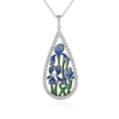 Collar en plata con Zircón (Adela Silber)