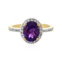 Anillo en plata con Amatista de Zambia