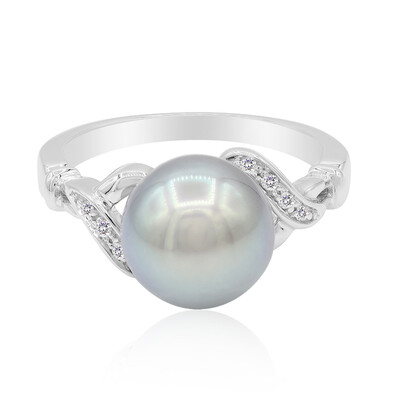 Anillo en oro con Perla cultivada de Tahití (TPC)