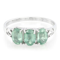 Anillo en plata con Cianita menta
