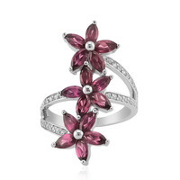 Anillo en plata con Rodolita