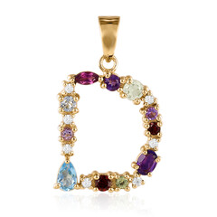 Colgante en plata con Topacio azul suizo