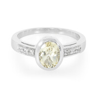 Anillo en plata con Berilo amarillo