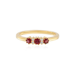 Anillo en plata con Espinela roja noble