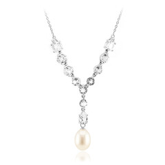 Collar en plata con Perla blanca Freshwater