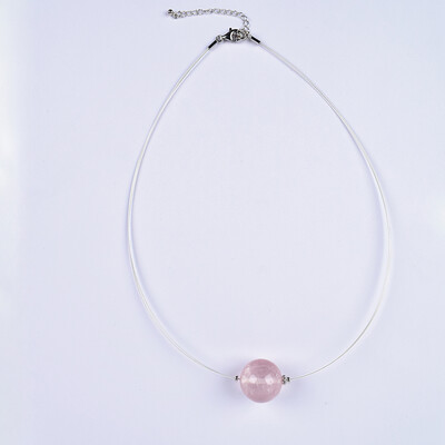 Collar con Cuarzo rosa