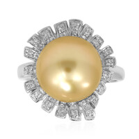 Anillo en plata con Perla dorada del Mar del Sur Kabira  (TPC)