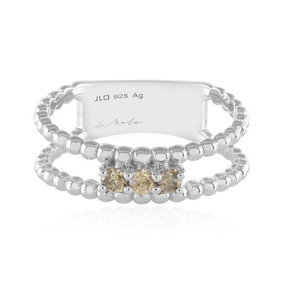 Anillo en plata con Diamante I3 champán (de Melo)