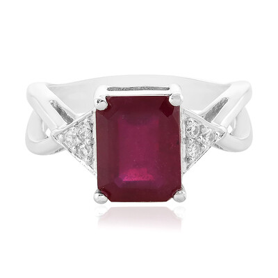 Anillo en plata con Rubí de Madagascar