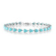 Brazalete en plata con Turquesa bella durmiente