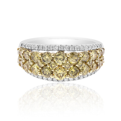 Anillo en oro con Diamante amarillo SI1 (CIRARI)