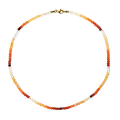 Collar en plata con Ópalo de fuego de México (Riya)