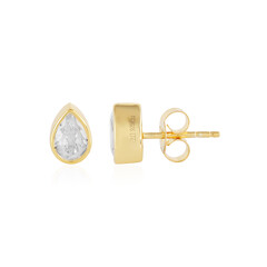 Pendientes en plata con Topacio blanco