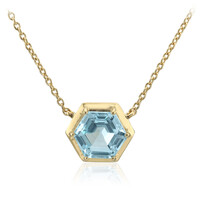 Collar en plata con Topacio azul cielo
