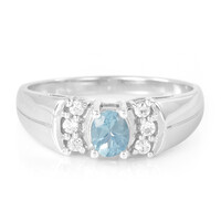 Anillo en plata con Apatita azul