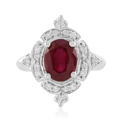 Anillo en plata con Rubí de Madagascar