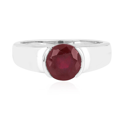 Anillo de hombre en plata con Rubí de Madagascar