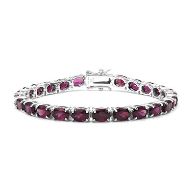 Brazalete en plata con Rodolita