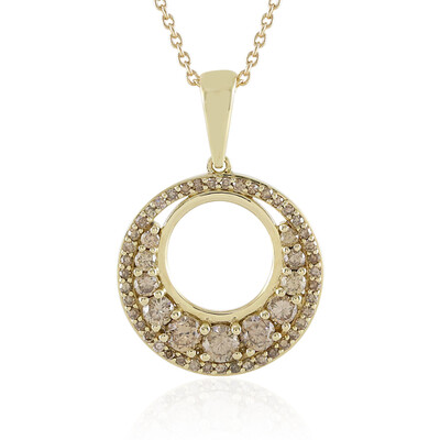 Collar en oro con Diamante champán I2 (de Melo)