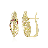 Pendientes en oro con Turmalina rosa (Ornaments by de Melo)