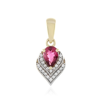 Colgante en oro con Turmalina rosa (Adela Gold)