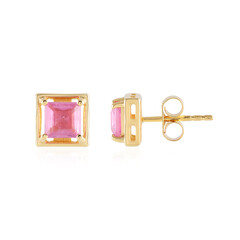 Pendientes en plata con Zafiro rosa de Madagascar
