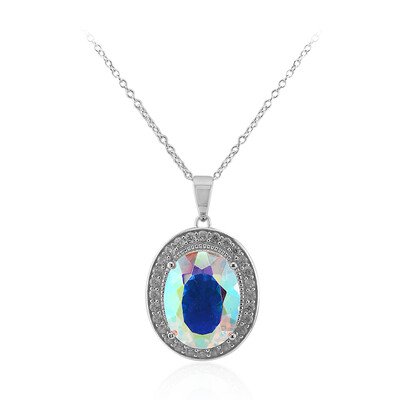 Collar en plata con Cuarzo Rayo de luna