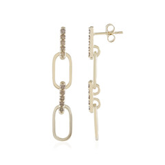 Pendientes en oro con Diamante champán I2 (de Melo)