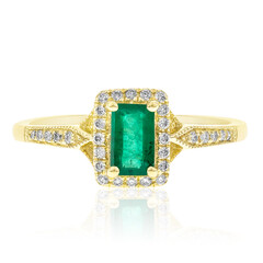 Anillo en oro con Esmeralda de Zambia AAA