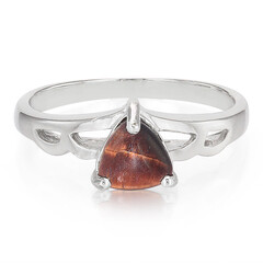 Anillo en plata con Ojo de tigre rojo