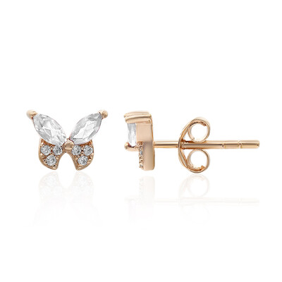 Pendientes en plata con Topacio blanco