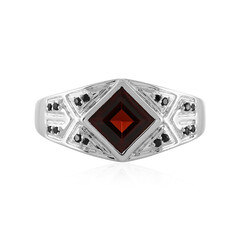 Anillo de hombre en plata con Granate de la India