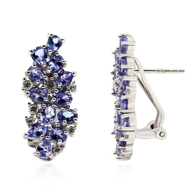 Pendientes en plata con Tanzanita (Dallas Prince Designs)