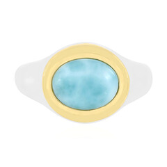 Anillo en plata con Larimar