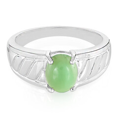 Anillo de hombre en plata con Crisoprasa imperial