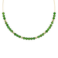 Collar en acero inoxidable con Diópsido de Rusia
