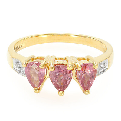 Anillo en oro con Zafiro Padparascha no calentado (AMAYANI)