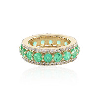 Anillo en oro con Esmeralda de Rusia