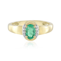 Anillo en oro con Esmeralda de Colombia