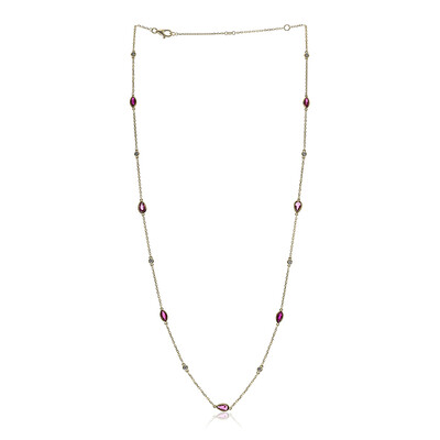 Collar en oro con Rubí de Mozambique AAA (CIRARI)