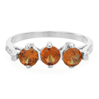 Anillo en plata con Granate Hesonita