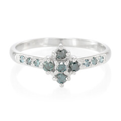 Anillo en plata con Diamante fantasía