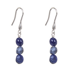 Pendientes en plata con Sodalita