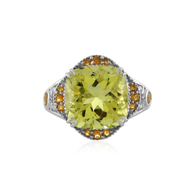 Anillo en plata con Quarzo limón